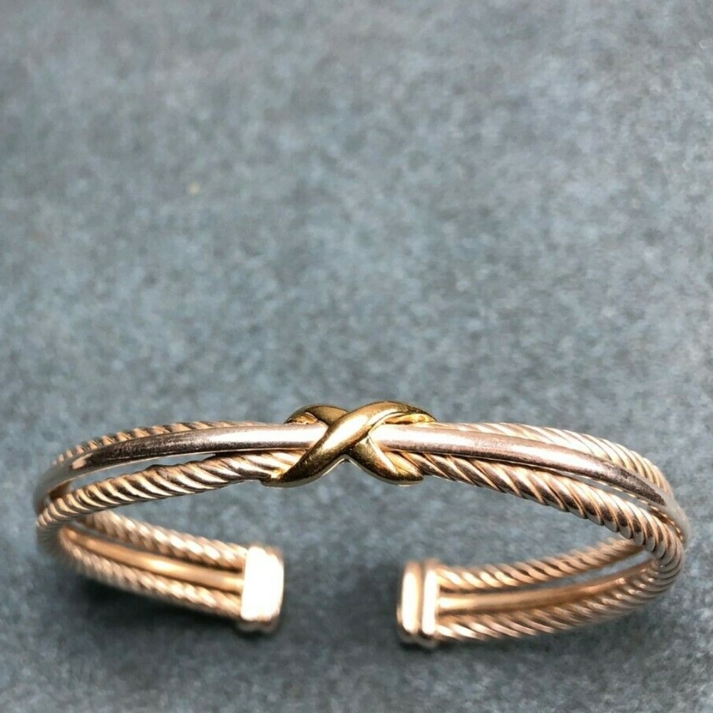 DAVID YURMAN 925 Sterling Sliver & 18K XSTYLE Cuff